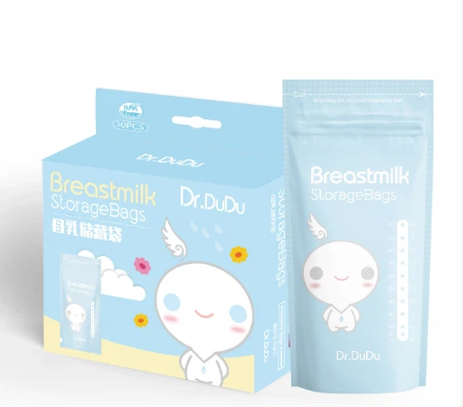 Prilagođeno ispisana plastična samostojeća ambalaža za višekratnu upotrebu za kućne ljubimce/Pe Vrećice za pohranu majčinog mlijeka bez BPA