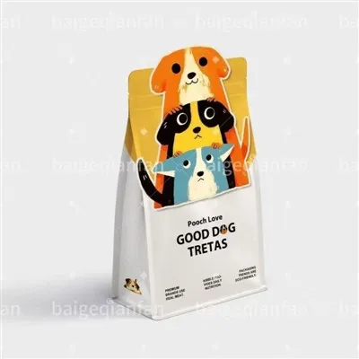 Prilagođeno tiskana plastična vrećica s patentnim zatvaračem s ravnim dnom Paket hrane za pse Vrećica za hranu za kućne ljubimce